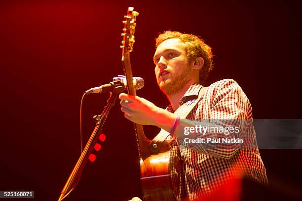 Musician Phillip Phillips performs at the First Midwest Bank Amphitheater, Tinley Park, Illinois, August 9, 2013.