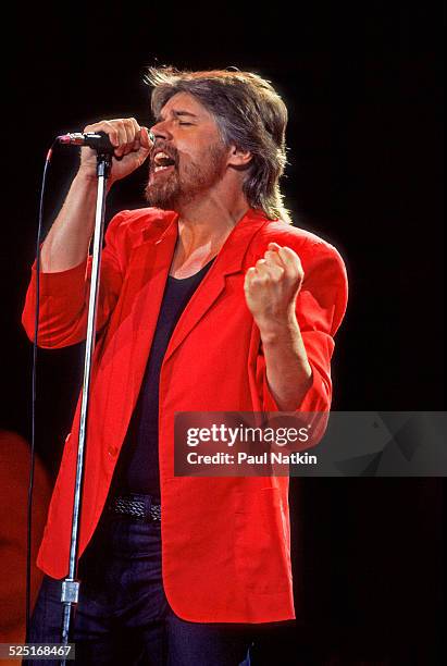 Musician Bob Seger performs at the Pine Knob Music Theater, Clarkson, Michigan, August 26, 1986.