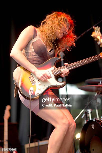 Blues musician Ana Popovic performs at Ribfest, Vernon Hills, Illinois, August 23, 2013.