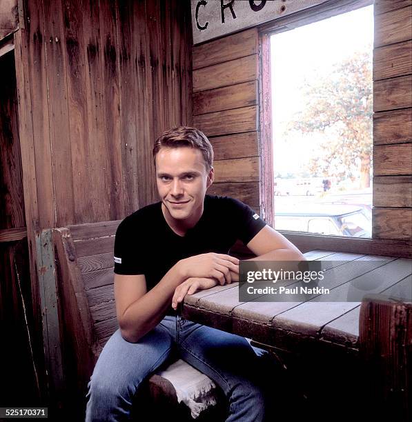 Portrait of musician Bryan White, Twin Lakes, Wisconsin, July 15, 1998.