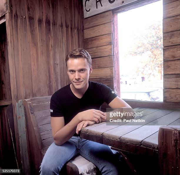 Portrait of musician Bryan White, Twin Lakes, Wisconsin, July 15, 1998.
