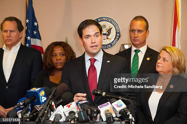 Seen Here From A Press Conference Held In Miami on Cuban Policy back in December 2014, news has broken that Marco Rubio may announce he is running...