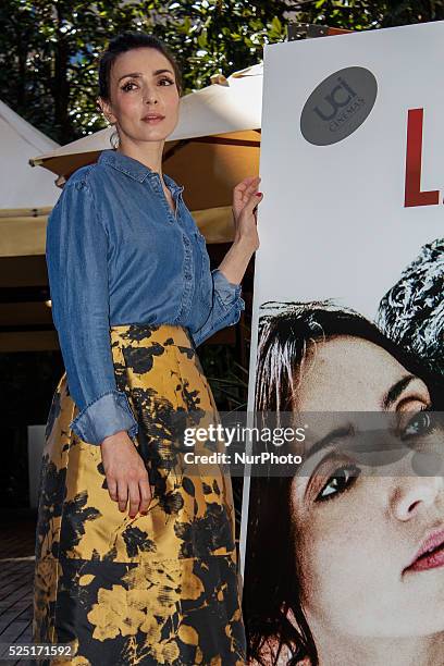 Ambra Angiolini on April 2, 2015 in Turin, Italy, pose for the photocall of the movie &quot;La Scelta&quot; directed by Michele Placido, which opens...