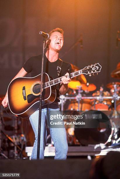 Musician Bryan White performs, Twin Lakes, Wisconsin, July 15, 1998.