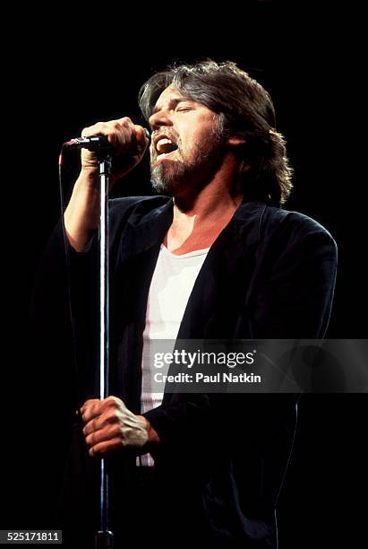 Musician Bob Seger performs at the Poplar Creek Music Theater, Hoffman Estates, Illinois, August 13, 1986.