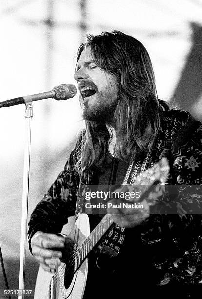 Musician Bob Seger performs, Michigan, July 2, 1977.