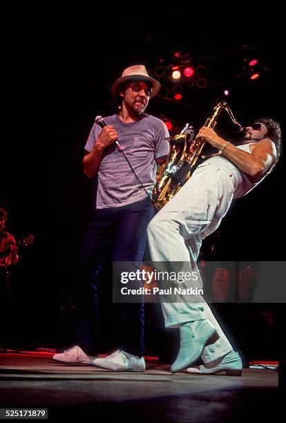 Musician Bob Seger performs at the Poplar Creek Music Theater, Hoffman Estates, Illinois, August 15, 1986.