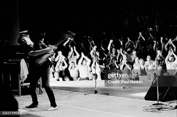 Musician Bob Seger performs at the Poplar Creek Music Theater, Hoffman Estates, Illinois, July 9, 1983.