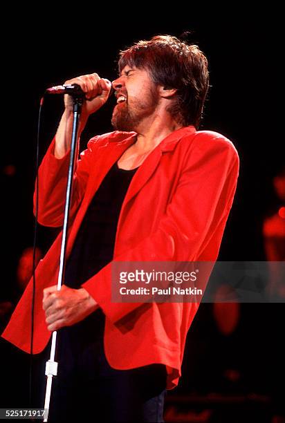 Musician Bob Seger performs at the Pine Knob Music Theater, Clarkson, Michigan, August 26, 1986.