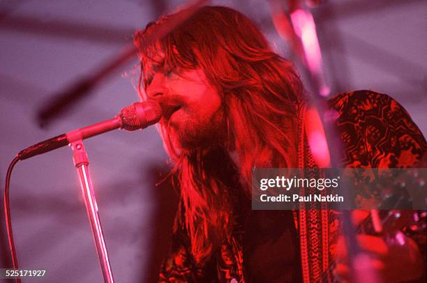 Musician Bob Seger performs, Michigan, July 2, 1977.