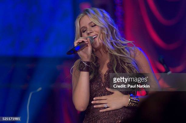 Musician Joss Stone as she performs during a Soundstage concert for WTTW television, Chicago, Illinois, August 24, 2005.
