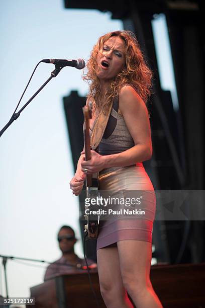 Blues musician Ana Popovic performs at Ribfest, Vernon Hills, Illinois, August 23, 2013.