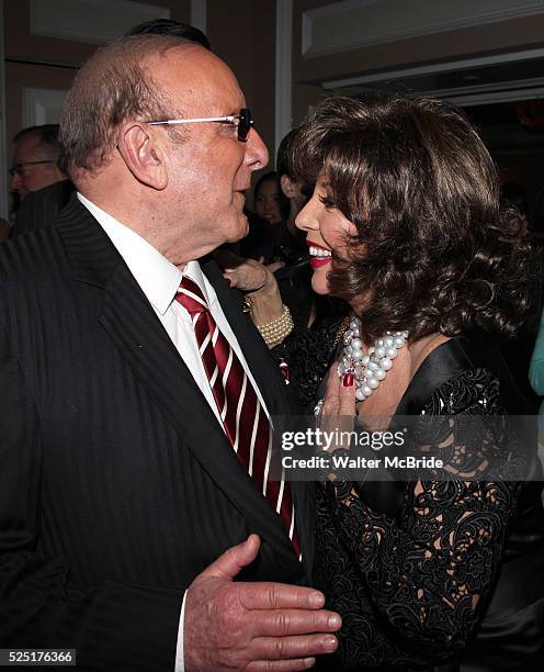 Joan Collins with Clive Davis & Nikki Haskell during the One Night With Joan After Perfomance Reception at Feinstein's at the Loews Regency Ballroom...