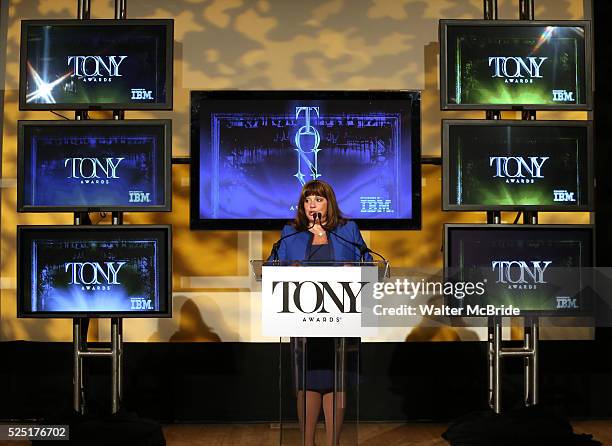 Charlotte St. Martin announces the 2013 Tony Award Nominations at The New York Public Library for Performing Arts in New York on 4/30/2013...