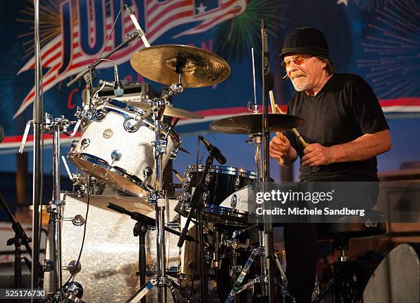 July 4, 2015 Drummer Adam Woods of the band The Fixx performs in Sunrise, Florida. In Sunrise, Florida.