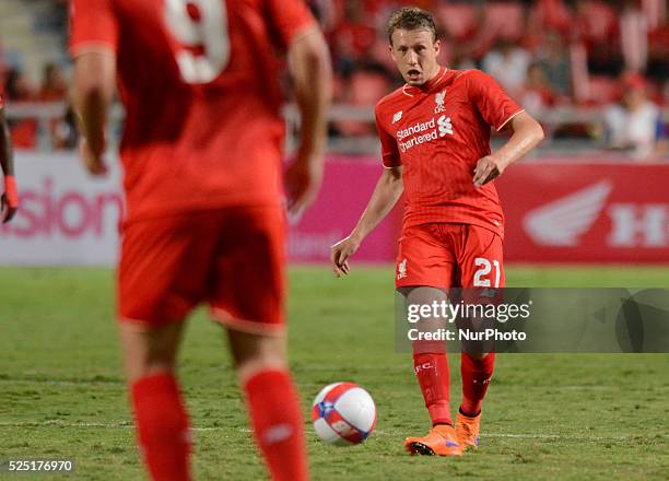 Lucas Leiva of Liverpool in actions during an international friendly match against True Thai Premier League All Stars at Rajamangala stadium in...