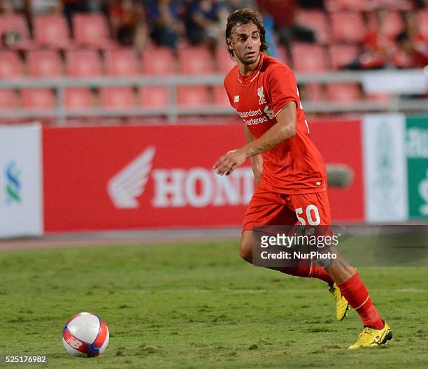 Lazar Markovic of Liverpool in actions during an international friendly match against True Thai Premier League All Stars at Rajamangala stadium in...