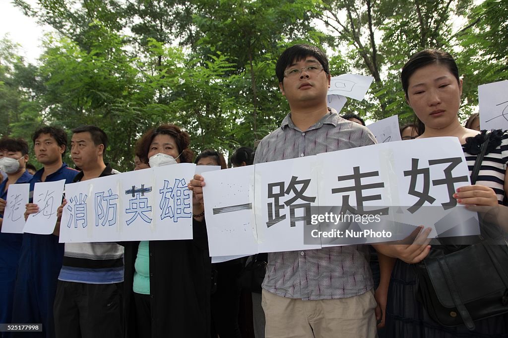 Tianjin Chemical explosion resident demanding justice