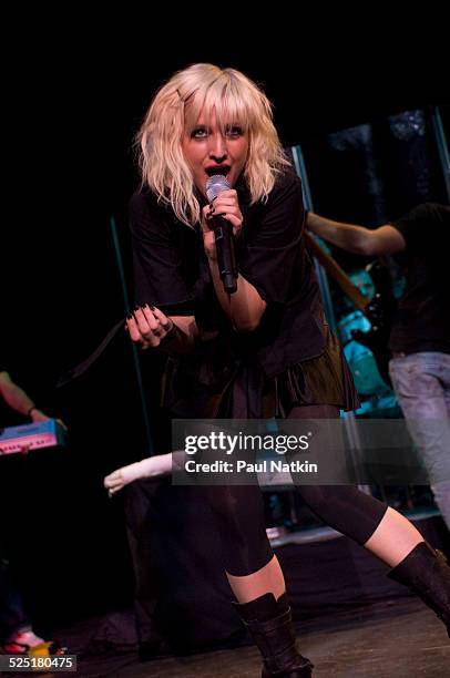 Musician Ashlee Simpson performs at the Genessee Theater, Waukegan, Illinois, December 15, 2005.