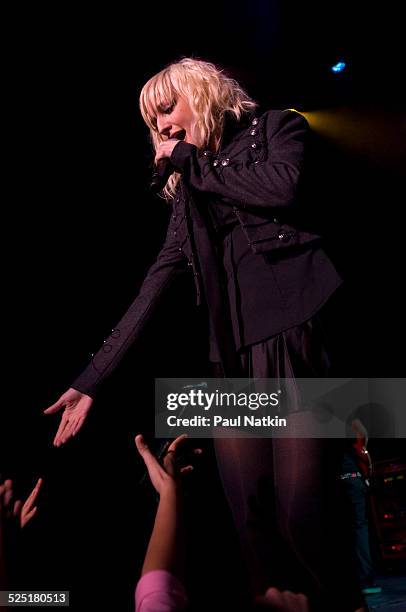 Musician Ashlee Simpson performs at the Genessee Theater, Waukegan, Illinois, December 15, 2005.