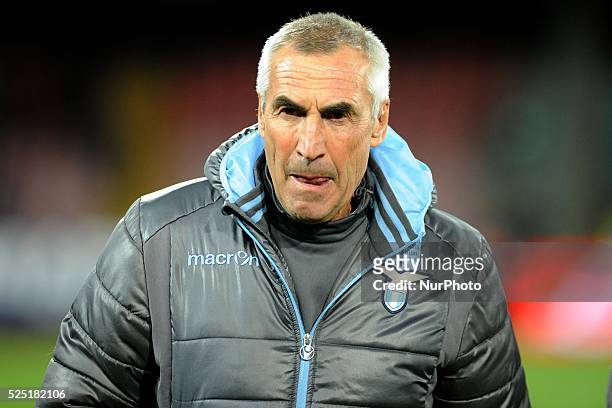 Head coach of during SS Lazio Edy Reja Football / Soccer : Italian TIM Cup match between SSC Napoli and SS Lazio at Stadio San Paolo in Naples, Italy.