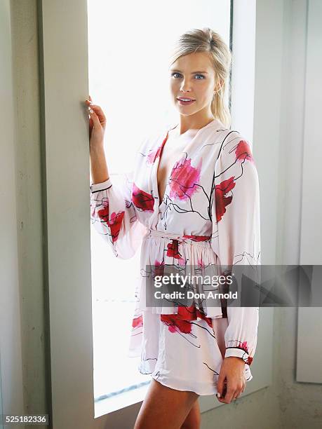 Tegan Martin attends the launch of the collaboration between LXE and Oracle Fox 'La Muse Parisienne' at Missy French on April 28, 2016 in Sydney,...