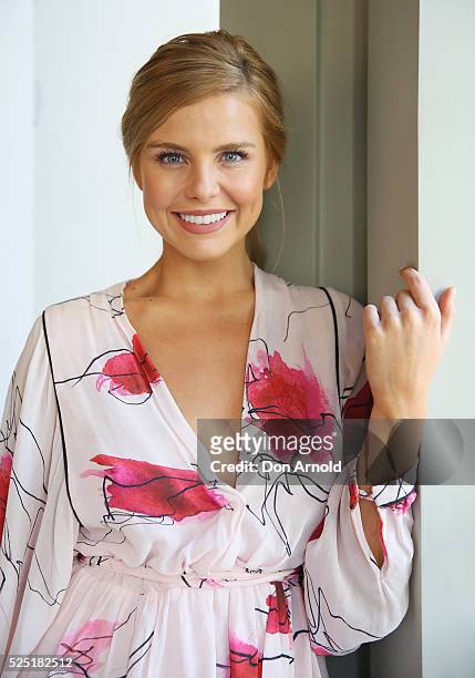Tegan Martin attends the launch of the collaboration between LXE and Oracle Fox 'La Muse Parisienne' at Missy French on April 28, 2016 in Sydney,...