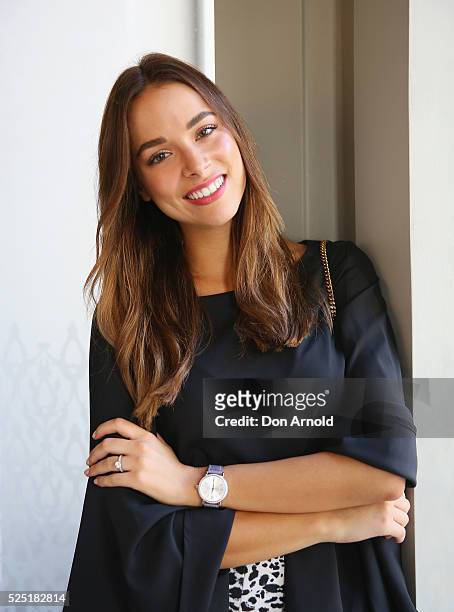 Monika Radulovic attends the launch of the collaboration between LXE and Oracle Fox 'La Muse Parisienne' at Missy French on April 28, 2016 in Sydney,...