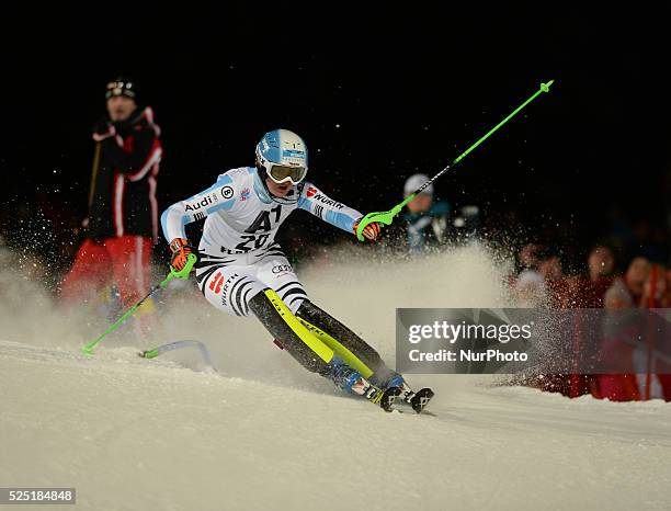 Barbara Wirth from Germany, during the 6th Ladies' slalom 1st Run, at Audi FIS Ski World Cup 2014/15, in Flachau. 13 January 2014, Picture by: Artur...