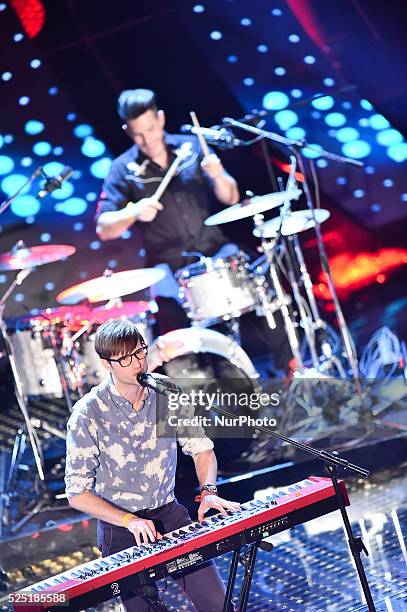 Saint Motel attend the thirth night of 65th Festival di Sanremo on February 12, 2015 in Sanremo, Italy.