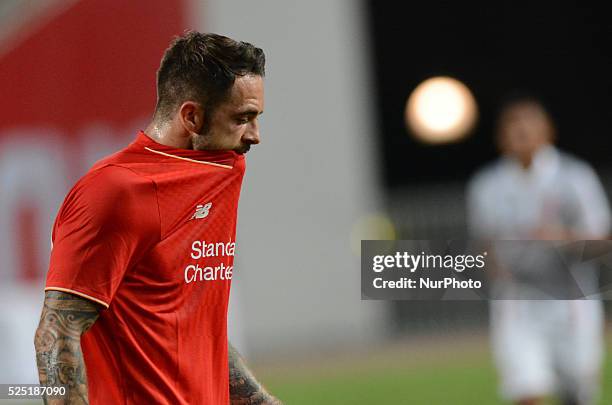 Danny Ings of Liverpool reacts after miss a scoring during an international friendly match against True Thai Premier League All Stars at Rajamangala...
