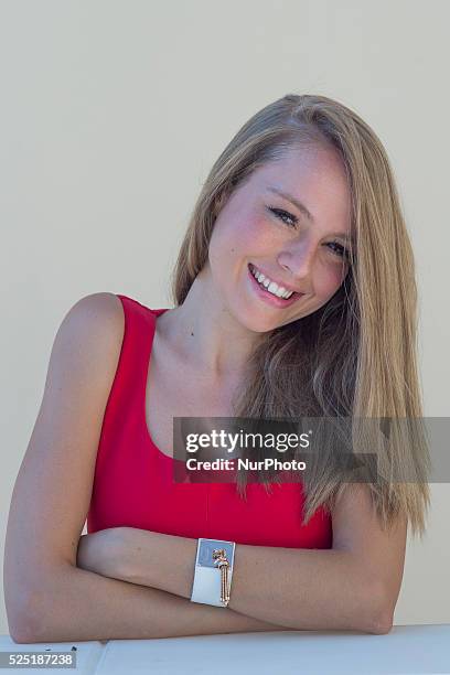 Actress Esmeralda Moya attends 'Solo Quimica' photocall at Innside hotel on July 14, 2015 in Madrid, Spain.