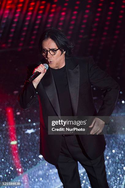 Renato Zero attends the closing night of 66th Festival di Sanremo 2016 at Teatro Ariston on February 13, 2016 in Sanremo, Italy.