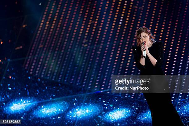 Annalisa attends the closing night of 66th Festival di Sanremo 2016 at Teatro Ariston on February 13, 2016 in Sanremo, Italy.