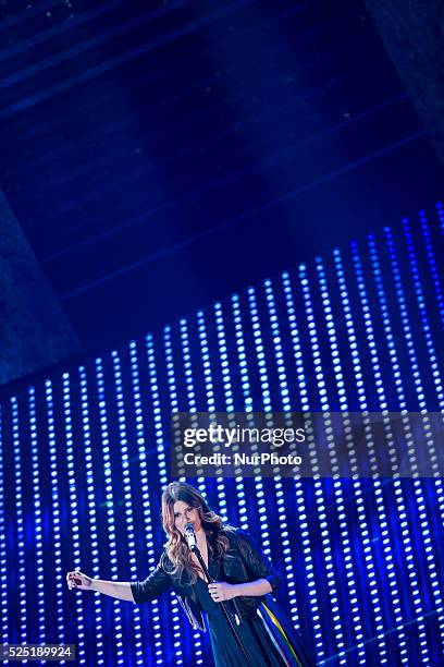 Irene Fornaciari attend the closing night of 66th Festival di Sanremo 2016 at Teatro Ariston on February 13, 2016 in Sanremo, Italy.