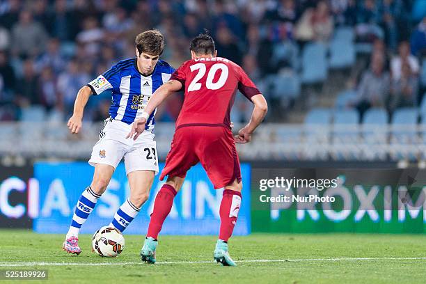 Pablo Hervias in the match between Real Sociedad and Getafe CF, for Week 8 of the spanish Liga BBVA played at the Anoeta stadium, October 20, 2014....