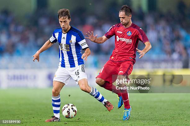 Sergio Canales in the match between Real Sociedad and Getafe CF, for Week 8 of the spanish Liga BBVA played at the Anoeta stadium, October 20, 2014....