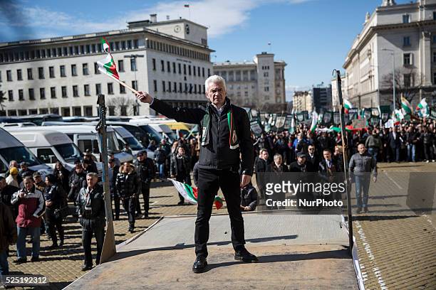 Volen Siderov, leader of the right-wing Ataka Party, spoke to supporters gathered in Sofia on March 3 which is Liberation Day in Bulgaria. Groups...