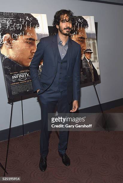 Actor Dev Patel attends "The Man Who Knew Infinity" New York screening at Chelsea Bow Tie Cinemas on April 27, 2016 in New York City.