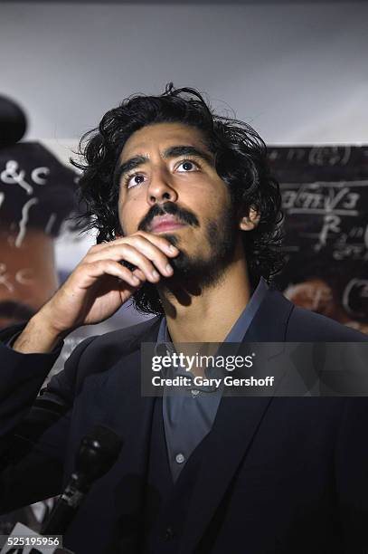 Actor Dev Patel attends "The Man Who Knew Infinity" New York screening at Chelsea Bow Tie Cinemas on April 27, 2016 in New York City.