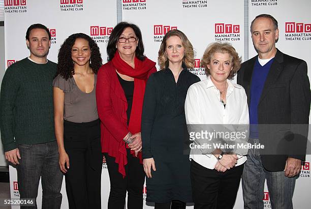Greg Keller, Carra Patterson, Lynne Meadow, , Cynthia Nixon, Suzanne Bertish, Michael Countryman attending the Manhattan Theatre Club Meet & Greet...