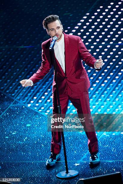 Alessio Bernabei attend the closing night of 66th Festival di Sanremo 2016 at Teatro Ariston on February 13, 2016 in Sanremo, Italy.