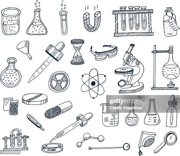 laboratory equipment - lab flask vector stock illustrations