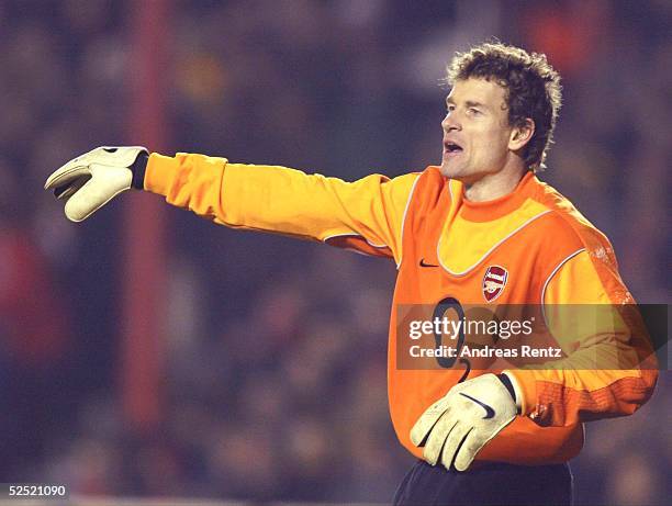 Fussball: Champions League 03/04, London; Arsenal London - Celta de Vigo; Torwart Jens LEHMANN / Arsenal 10.03.04.