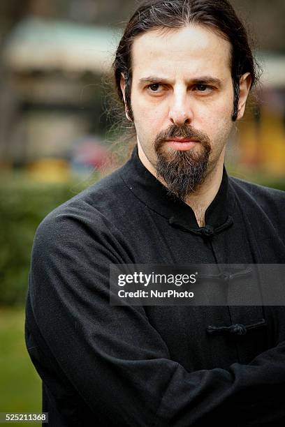 Director Luis Nero attends"'Il Mistero Di Dante" photocall in Rome - Villa Borghese