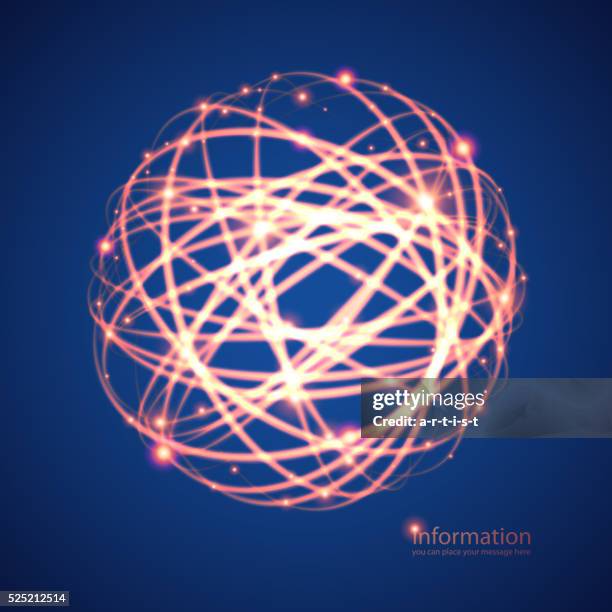 global communication background - planets orbiting stock illustrations
