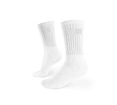Blank white socks design mockup, isolated, clipping path