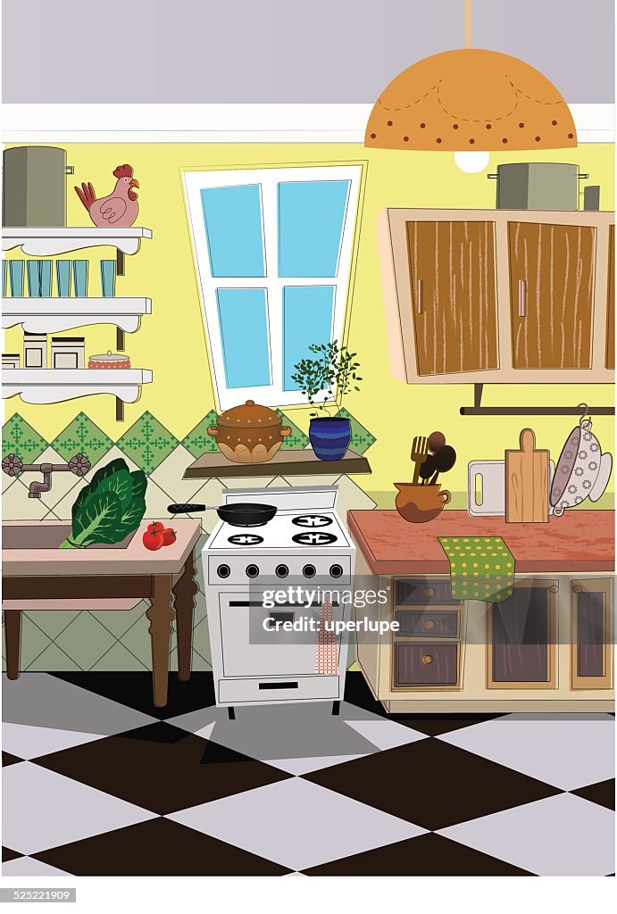 Cocina De Estilo De Dibujos Animados De Fondo Ilustración de stock - Getty Images Cocina De Estilo De Dibujos Animados De Fondo Ilustración de stock - Getty Images