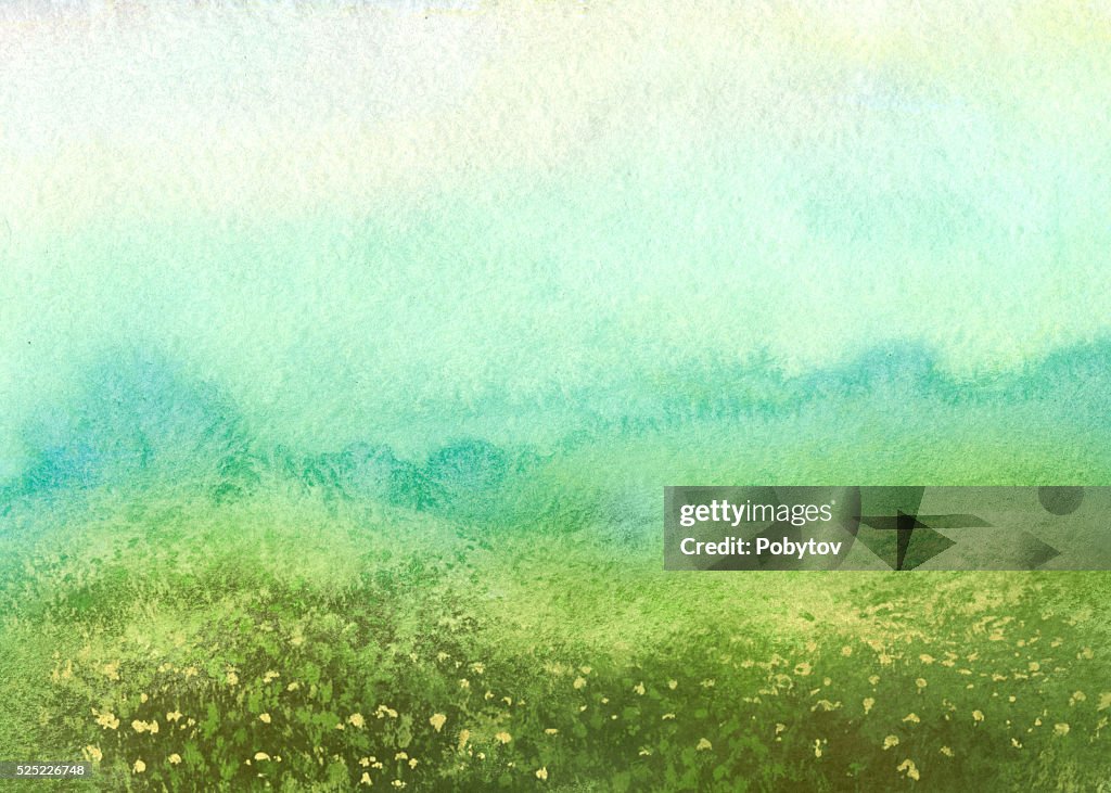 Summer watercolor background