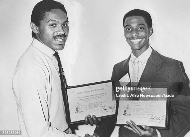 Members of the Kappa Alpha Psi fraternity, 1980.